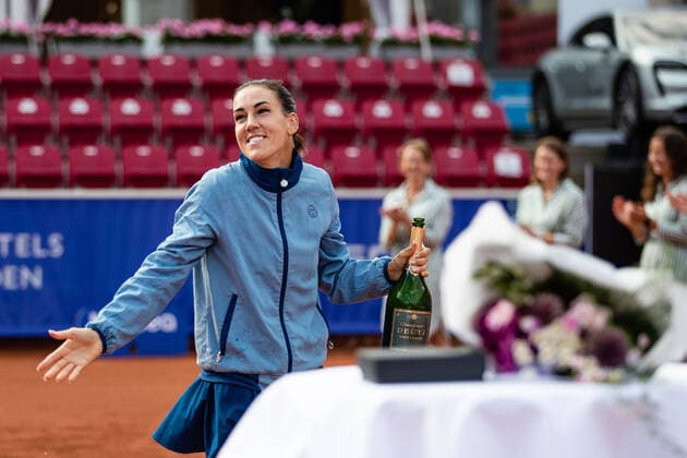 210710 Nuria Parrizas Diaz, Spanien, efter finalen i singel under dag 6 av Nordea Open den 10 juli 2021 i Bastad. Copyright: MATHILDAxAHLBERG BB210710BB875