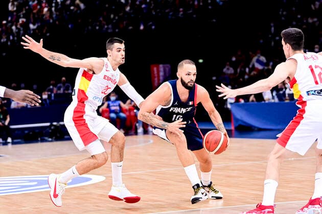 Evan Fournier (France) BASKETBALL : France vs Espagne - Match Amical - 10 07 2021 JBAutissier Panoramic 