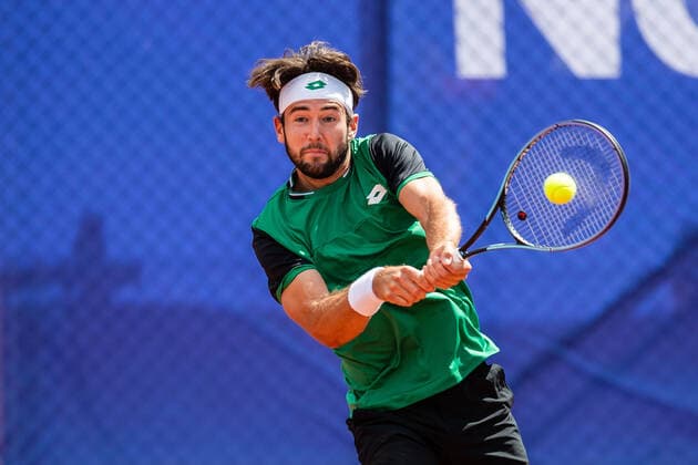 210711 Viktor Durasovic, Norge, i herrarnas kval under dag 7 av Nordea Open 11 juli 2021 i Bastad. Copyright: MATHILDAxAHLBERG BB210711BB514