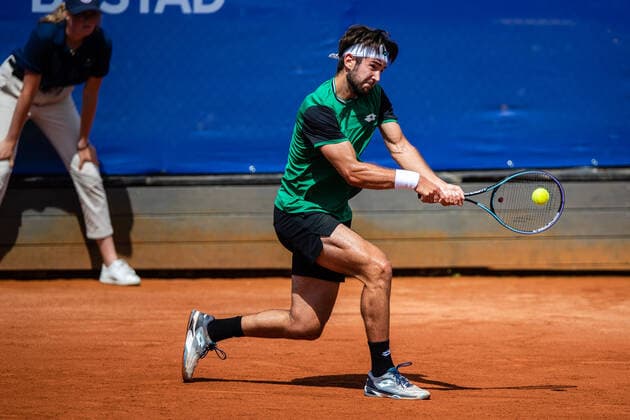 210711 Viktor Durasovic, Norge, i herrarnas kval under dag 7 av Nordea Open 11 juli 2021 i Bastad. Copyright: MATHILDAxAHLBERG BB210711BB520
