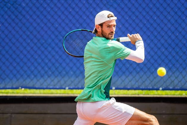 210711 Andrea Vavassori, Italien, i herrarnas kval under dag 7 av Nordea Open 11 juli 2021 i Bastad. Copyright: MATHILDAxAHLBERG BB210711BB527