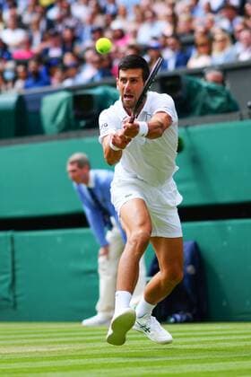 Mandatory Credit: Photo by Javier Garcia Shutterstock (12204578al) Novak Djokovic during the Gentlemen s Singles final Wimbledon Tennis Championships, Day 13, The All England Lawn Tennis and Croquet Club, London, UK - 11 Jul 2021 Wimbledon Tennis Championships, Day 13, The All England Lawn Tennis and Croquet Club, London, UK - 11 Jul 2021  Copyright: xJavierxGarcia Shutterstockx 12204578al