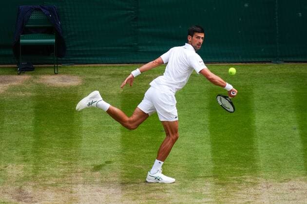 Mandatory Credit: Photo by Shutterstock (12204579v) Novak Djokovic during the Gentlemen s Singles final Wimbledon Tennis Championships, Day 13, The All England Lawn Tennis and Croquet Club, London, UK - 11 Jul 2021 Wimbledon Tennis Championships, Day 13, The All England Lawn Tennis and Croquet Club, London, UK - 11 Jul 2021  Copyright: xShutterstockx 12204579v