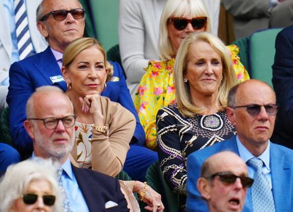 Mandatory Credit: Photo by Javier Garcia Shutterstock (12204578dt) Chris Evert and Tracy Austin in the Royal Box on Centre Court Wimbledon Tennis Championships, Day 13, The All England Lawn Tennis and Croquet Club, London, UK - 11 Jul 2021 Wimbledon Tennis Championships, Day 13, The All England Lawn Tennis and Croquet Club, London, UK - 11 Jul 2021  Copyright: xJavierxGarcia Shutterstockx 12204578dt