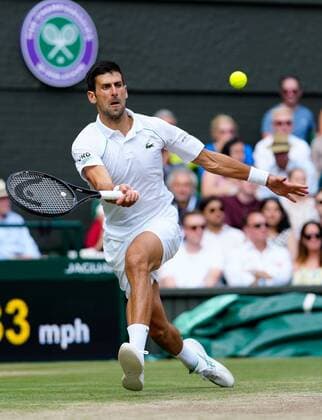 Mandatory Credit: Photo by Shutterstock (12204579cs) Novak Djokovic during the Gentlemen s Singles final Wimbledon Tennis Championships, Day 13, The All England Lawn Tennis and Croquet Club, London, UK - 11 Jul 2021 Wimbledon Tennis Championships, Day 13, The All England Lawn Tennis and Croquet Club, London, UK - 11 Jul 2021  Copyright: xShutterstockx 12204579cs