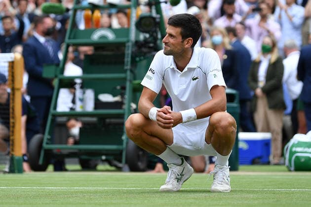 Novak Djokovic (Ser) defeatd Matteo Berrettini (Ita) in Wimbledon final TENNIS : Wimbledon 2021 - 11 07 2021 AntoineCouvercelle Panoramic 