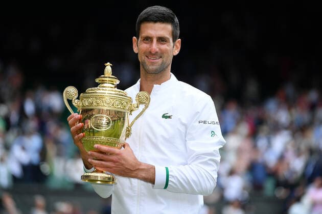 Novak Djokovic (Ser) defeatd Matteo Berrettini (Ita) in Wimbledon final TENNIS : Wimbledon 2021 - 11 07 2021 AntoineCouvercelle Panoramic 
