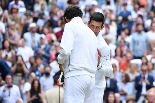 Novak Djokovic (Ser) TENNIS : Wimbledon 2021 - 11 07 2021 AntoineCouvercelle Panoramic 