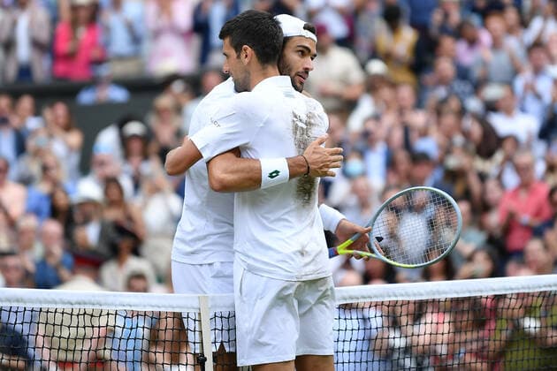 Novak Djokovic (Ser) TENNIS : Wimbledon 2021 - 11 07 2021 AntoineCouvercelle Panoramic 