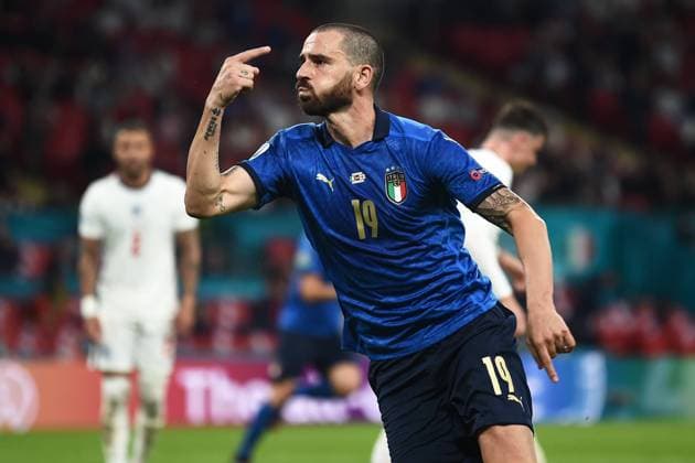 Londra (Inghilterra) 11 07 2021 - Euro 2020 Italia-Inghilterra foto Image nella foto: esultanza gol Leonardo Bonucci 