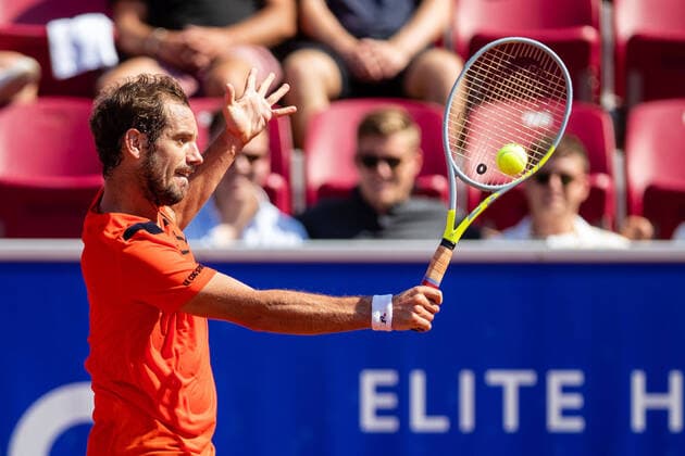 210712 Richard Gasquet, Frankrike, under dag 8 av Nordea Open den 12 juli 2021 i Bastad. Copyright: MATHILDAxAHLBERG BB210712BB144