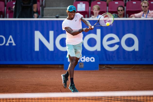 210712 Elias Ymer, Sverige, under dag 8 av Nordea Open den 12 juli 2021 i Bastad. Copyright: MATHILDAxAHLBERG BB210712BB386