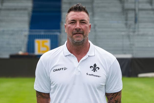12.07.2021, xfux, Fussball 2.Bundesliga, SV Darmstadt 98, 2.BL, Porträttermin 2021 2022, emonline emspor, v.l. Torwarttrainer Dimo Wache, SV Darmstadt 98, 2.BL, Porträttermin 2021 2022 Darmstadt
