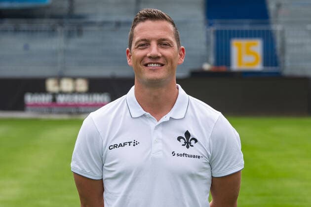 12.07.2021, xfux, Fussball 2.Bundesliga, SV Darmstadt 98, 2.BL, Porträttermin 2021 2022, emonline emspor, v.l. Teammanager Michael Stegmayer, SV Darmstadt 98, 2.BL, Porträttermin 2021 2022 Darmstadt