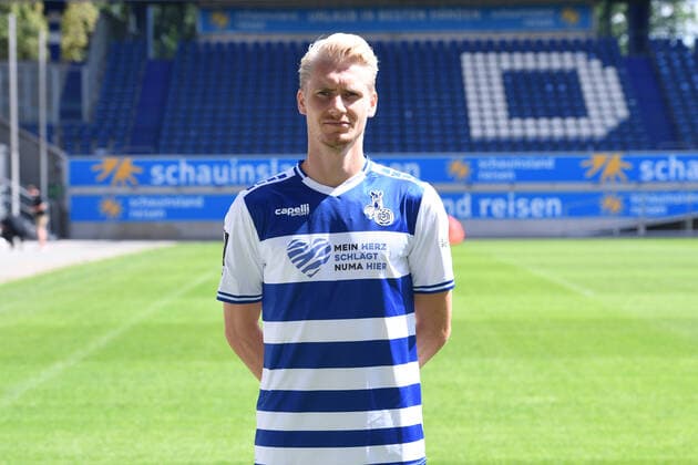 Maximilian Sauer ( Duisburg ); MSV Duisburg; 3.Liga, Porträttermin 2021 2022