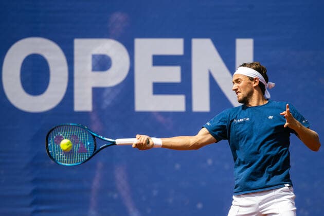 Sport Bilder des Tages 210713 Casper Ruud, Norge, vid en träning under dag 9 av Nordea Open den 13 juli 2021 i Bastad. Copyright: MATHILDAxAHLBERG BB210713BB100