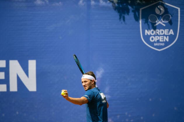 210713 Casper Ruud, Norge, vid en träning under dag 9 av Nordea Open den 13 juli 2021 i Bastad. Copyright: MATHILDAxAHLBERG BB210713BB101