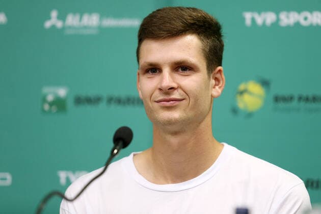 2021.07.13 Gdynia Tenis Briefing prasowy BNP Paribas Poland Open N z Hubert Hurkacz Foto Piotr Matusewicz PressFocus NEWSPIX.PL --- Newspix.pl  20210713_PF_PM026