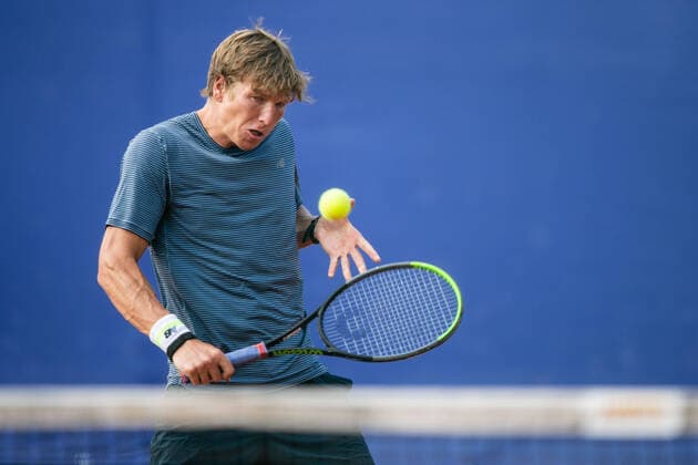 210713 Andre Göransson, Sverige, tränar under dag 9 av Nordea Open den 13 juli 2021 i Bastad. Copyright: MATHILDAxAHLBERG BB210713BB181