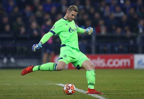 Mandatory Credit: Photo by Kieran McManus BPI Shutterstock (10112878dd) Ralf Fahrmann of Schalke FC Schalke 04 v Manchester City, UEFA Champions League, Round of 16, 1st leg, Football, Veltins-Arena, Gelsenkirchen, Germany - 20 Feb 2019 Editorial use only FC Schalke 04 v Manchester City, UEFA Champions League, Round of 16, 1st leg, Football, Veltins-Arena, Gelsenkirchen, Germany - 20 Feb 2019 Editorial use only  Copyright: xKieranxMcManus BPI Shutterstockx 10112878dd