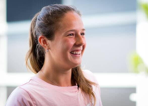 Mandatory Credit: Photo by Rob Prange Shutterstock (10043500n) Daria Kasatkina of Russia during All Access Hour Brisbane International Tennis Tournament, Australia - 30 Dec 2018 Brisbane International Tennis Tournament, Australia - 30 Dec 2018  Copyright: xRobxPrange Shutterstockx 10043500n