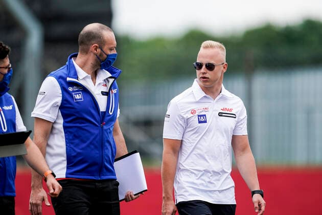 July 15, 2021, Towcester, Great Britain: NIKITA MAZEPIN of Russia and Haas F1 Team is seen during preparations of the 2021 FIA Formula 1 British Grand Prix at Silverstone Circuit in Towcester, Great Britain. Towcester Great Britain - ZUMAg147 20210715_zap_g147_010 Copyright: xJamesxGasperottix