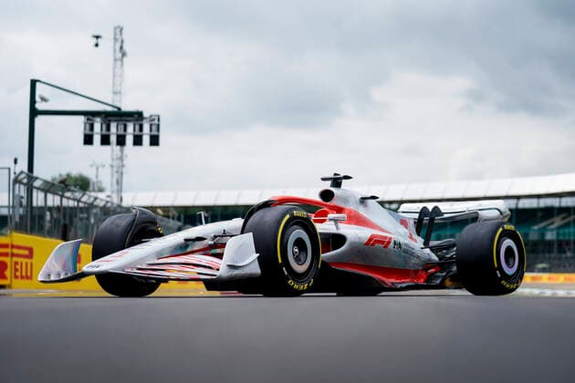 July 15, 2021, Towcester, Great Britain: The 2022 Formula 1 car is seen during preparations of the 2021 FIA Formula 1 British Grand Prix at Silverstone Circuit in Towcester, Great Britain. Towcester Great Britain - ZUMAg147 20210715_zap_g147_025 Copyright: xJamesxGasperottix