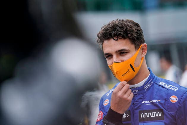 July 15, 2021, Towcester, Great Britain: LANDO NORRIS of Great Britain and McLaren F1 Team is seen during the presentation of the 2022 Formula 1 car at Silverstone Circuit in Towcester, Great Britain. Towcester Great Britain - ZUMAg147 20210715_zap_g147_035 Copyright: xJamesxGasperottix
