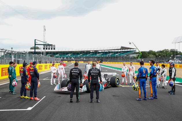 Reveal of the prototype for the 2022 F1 season, F1 Grand Prix of Great Britain at Silverstone Circuit on July 15, 2021 in Silverstone, Great Britain. (Photo by HOCH ZWEI) Silverstone Great Britain