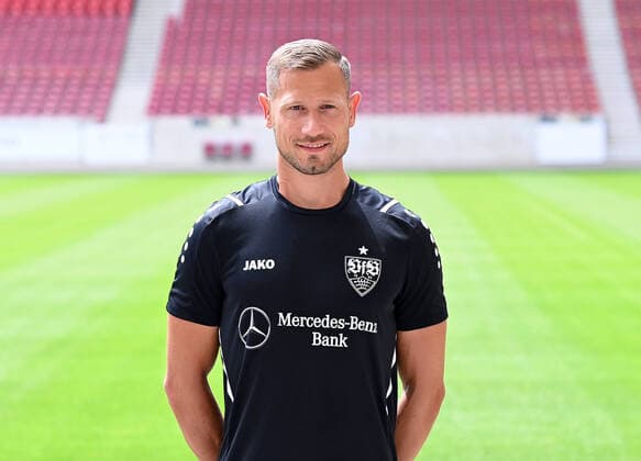 FUSSBALL 1. BUNDESLIGA SAISON 2021 2022 12.07.2021 Fototermin beim VfB Stuttgart in der Mercedes Benz Arena: Co Trainer Analyse Michael Kammermeyer