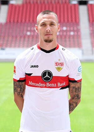FUSSBALL 1. BUNDESLIGA SAISON 2021 2022 12.07.2021 Fototermin beim VfB Stuttgart in der Mercedes Benz Arena: Darko Churlinov