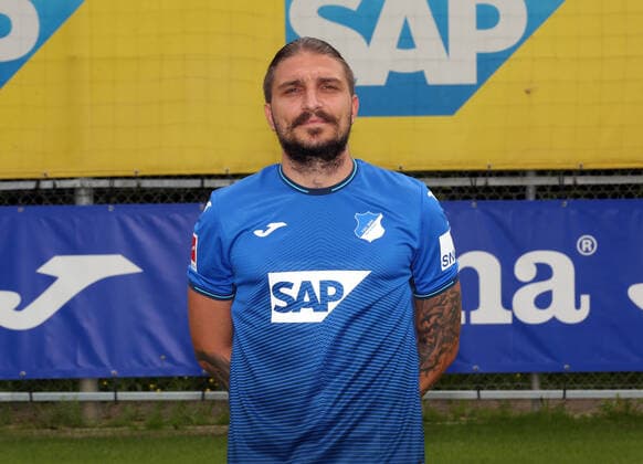 Konstantinos Stafylidis , TSG 1899 Hoffenheim . Porträttermin TSG 1899 Hoffenheim 2021-2022 . Zuzenhausen, GER, 15.07.2020 ,Fussball 1. Bundesliga 2021 2022 . Editorial use only !