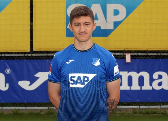 Angelo Stiller , TSG 1899 Hoffenheim . Porträttermin TSG 1899 Hoffenheim 2021-2022 . Zuzenhausen, GER, 15.07.2020 ,Fussball 1. Bundesliga 2021 2022 . Editorial use only !