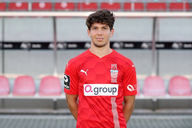 Teampraesentation Zwickau 15.07.2021 Yannic Voigt (7, Zwickau); FSV Zwickau, 3.Liga, Porträttermin 2021 2022 , Zwickau, 15.07.2021, Stadion Zwickau, Fussball ,