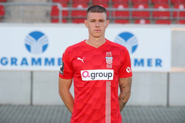 Teampraesentation Zwickau 15.07.2021 Max Reinthaler (14, Zwickau); FSV Zwickau, 3.Liga, Porträttermin 2021 2022 , Zwickau, 15.07.2021, Stadion Zwickau, Fussball ,