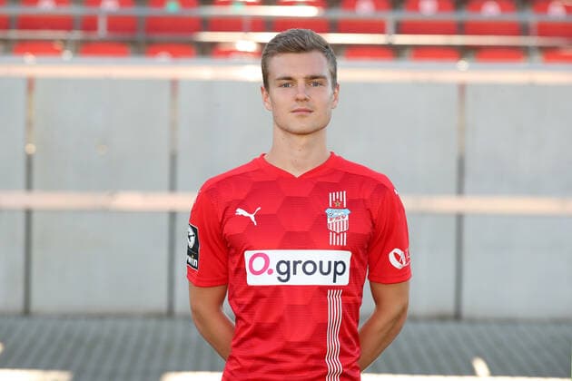 Teampraesentation Zwickau 15.07.2021 Luca Horn (20, Zwickau); FSV Zwickau, 3.Liga, Porträttermin 2021 2022 , Zwickau, 15.07.2021, Stadion Zwickau, Fussball ,