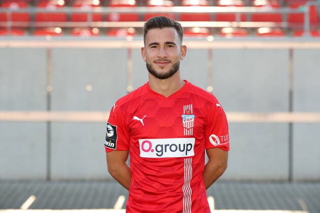 Teampraesentation Zwickau 15.07.2021 Can Coskun (22, Zwickau); FSV Zwickau, 3.Liga, Porträttermin 2021 2022 , Zwickau, 15.07.2021, Stadion Zwickau, Fussball ,