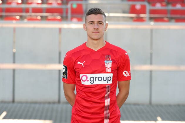Teampraesentation Zwickau 15.07.2021 Marius Hauptmann (23, Zwickau); FSV Zwickau, 3.Liga, Porträttermin 2021 2022 , Zwickau, 15.07.2021, Stadion Zwickau, Fussball ,