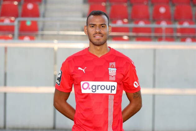 Teampraesentation Zwickau 15.07.2021 Steffen Nkansah (25, Zwickau); FSV Zwickau, 3.Liga, Porträttermin 2021 2022 , Zwickau, 15.07.2021, Stadion Zwickau, Fussball ,