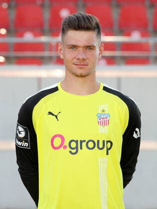 Teampraesentation Zwickau 15.07.2021 Torhüter Max Sprang (26, Zwickau); FSV Zwickau, 3.Liga, Porträttermin 2021 2022 , Zwickau, 15.07.2021, Stadion Zwickau, Fussball ,