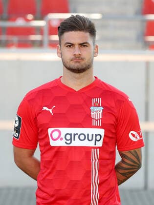 Teampraesentation Zwickau 15.07.2021 Dominic Baumann (28, Zwickau); FSV Zwickau, 3.Liga, Porträttermin 2021 2022 , Zwickau, 15.07.2021, Stadion Zwickau, Fussball ,