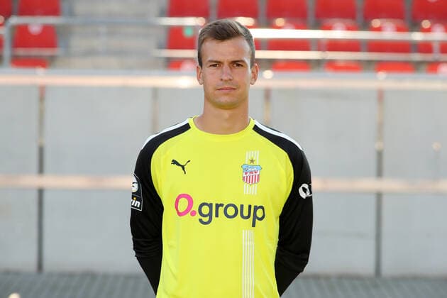 Teampraesentation Zwickau 15.07.2021 Torhüter Matti Kamenz (29, Zwickau); FSV Zwickau, 3.Liga, Porträttermin 2021 2022 , Zwickau, 15.07.2021, Stadion Zwickau, Fussball ,