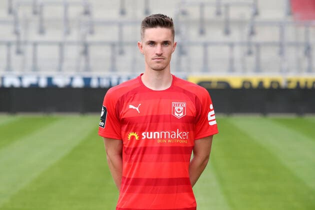 Teampraesentation Halle 15.07.2021 Soeren Reddemann (25, Halle); Hallescher FC, 3.Liga, Porträttermin 2021 2022 , Halle, 15.07.2021, Leuna Chemie Stadion, Fussball ,