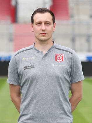 Teampraesentation Halle 15.07.2021 Physiotherapeut Florian Thiele; Hallescher FC, 3.Liga, Porträttermin 2021 2022 , Halle, 15.07.2021, Leuna Chemie Stadion, Fussball ,