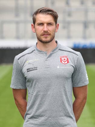 Teampraesentation Halle 15.07.2021 Athletiktrainer Ken Kaiser; Hallescher FC, 3.Liga, Porträttermin 2021 2022 , Halle, 15.07.2021, Leuna Chemie Stadion, Fussball ,