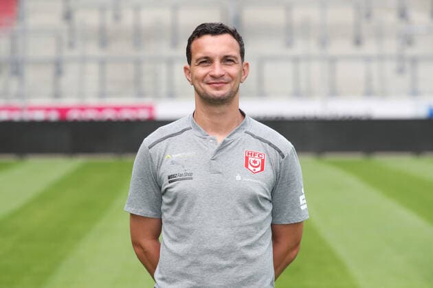 Teampraesentation Halle 15.07.2021 Co-Trainer Daniel Ziebig; Hallescher FC, 3.Liga, Porträttermin 2021 2022 , Halle, 15.07.2021, Leuna Chemie Stadion, Fussball ,
