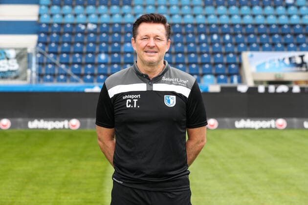 Trainer Christian Titz (1. FC Magdeburg) - 3. Liga Portraittermin 2021 2022 offizieller Fototermin 1. FC Magdeburg in der MDCC Arena in Magdeburg - Deutschland, Fussball, Maenner,GER,15.07.2021