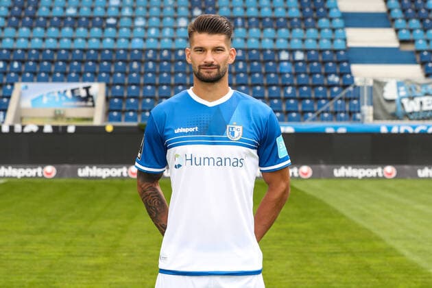 Kai Bruenker Brünker (1. FC Magdeburg,9) - 3. Liga 2021 2022 offizieller Fototermin 1. FC Magdeburg in der MDCC Arena in Magdeburg - Deutschland, Fussball, Maenner,GER,15.07.2021