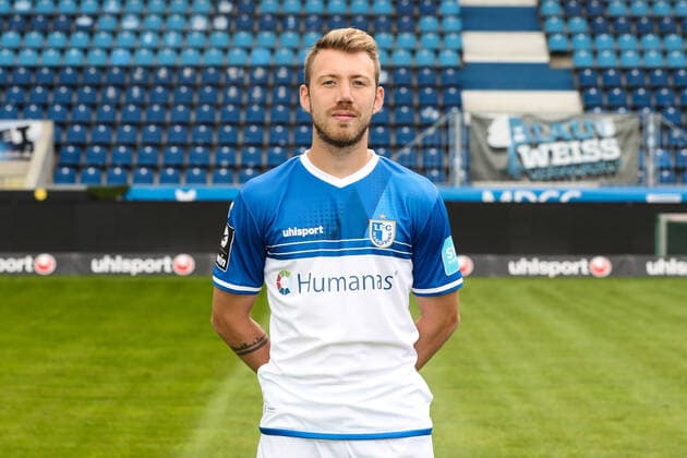 Connor Krempicki (1. FC Magdeburg,13) - 3. Liga 2021 2022 offizieller Fototermin 1. FC Magdeburg in der MDCC Arena in Magdeburg - Deutschland, Fussball, Maenner,GER,15.07.2021
