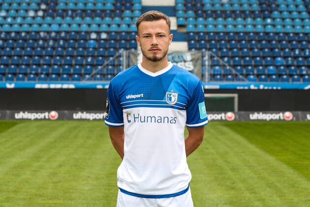 Henry Rorig (1. FC Magdeburg,15) - 3. Liga 2021 2022 offizieller Fototermin 1. FC Magdeburg in der MDCC Arena in Magdeburg - Deutschland, Fussball, Maenner,GER,15.07.2021